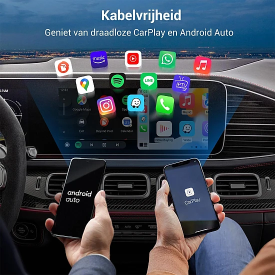 Ottocast Ottoadapter MX draadloze Apple CarPlay / Android Auto / Mirroring adapter 3 in 1 Ottocast Ottoadapter MX draadloze Apple CarPlay / Android Auto / Mirroring adapter 3 in 1