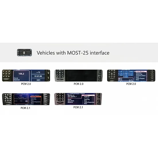 Interfaz/adaptador Bluetooth + USB para Porsche con PCM 2.0 / PCM 2.1 (MOST)