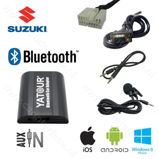 Yatour Bluetooth interface / audio adapter met AUX ingang voor Suzuki autoradio's Yatour Bluetooth interface / audio adapter met AUX ingang voor Suzuki autoradio's