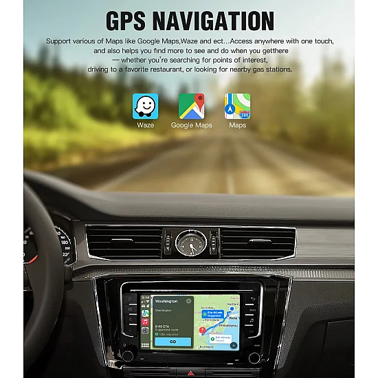 Wireless Carplay / Android Auto, 7" HD, 2 din autoradio voor Volkswagen Polo Golf Passat, Seat, Skoda met DAB+ Wireless Carplay / Android Auto, 7" HD, 2 din autoradio voor Volkswagen Polo Golf Passat, Seat, Skoda met DAB+
