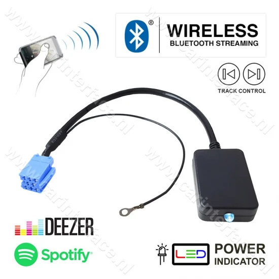 Bluetooth streaming interface / audio adapter voor VW / Volkswagen autoradio's (8-pin) Bluetooth streaming interface / audio adapter voor VW / Volkswagen autoradio's (8-pin)