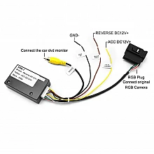 Achteruitrijcamera Interface Adapter Converter RGB naar RCA voor Volkswagen RCD510 RNS510 RNS315 radio's