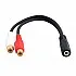 3.5mm Female naar 2x RCA Female adapter / kabel