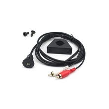 AUX inbouw / opbouw connector met 1 meter kabel naar 2x RCA male