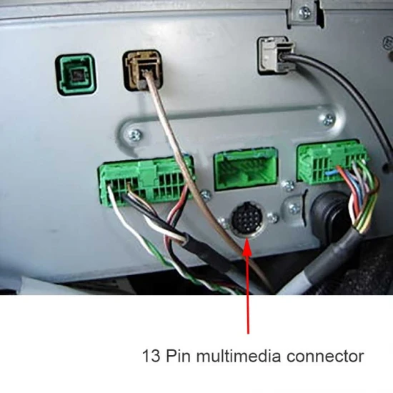 8-pin naar 13-pin verloopkabel voor VOLVO HU-series RTi navigatiesystemen (YT-V813) 8-pin naar 13-pin verloopkabel voor VOLVO HU-series RTi navigatiesystemen (YT-V813)