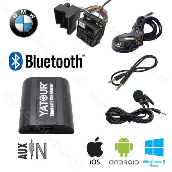 Yatour Bluetooth interface / audio adapter met AUX ingang voor BMW autoradio's (YT-BTA-BM2) Yatour Bluetooth interface / audio adapter met AUX ingang voor BMW autoradio's (YT-BTA-BM2)