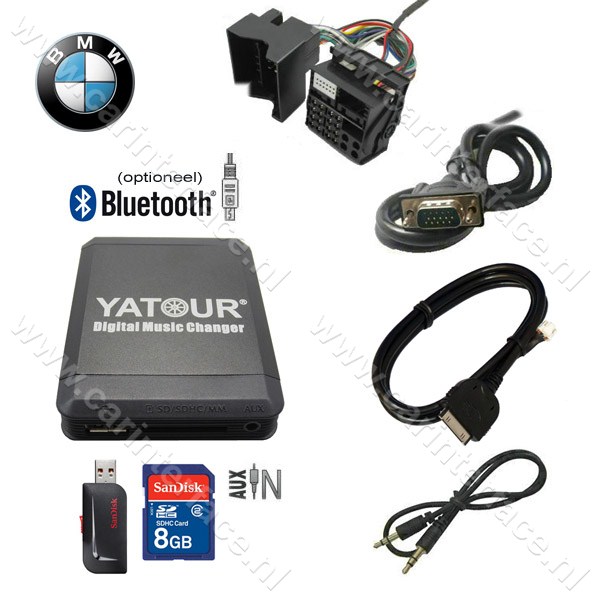 Yatour USB, SD, iPod, iPhone, AUX ingang, MP3 interface / audio adapter voor BMW autoradio's (YTM07-BMW2) Yatour USB, SD, iPod, iPhone, AUX ingang, MP3 interface / audio adapter voor BMW autoradio's (YTM07-BMW2)