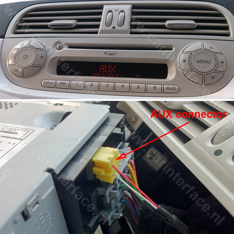 Bluetooth streaming adapter voor Alfa Fiat Lancia autoradio's een AUX-aansluiting