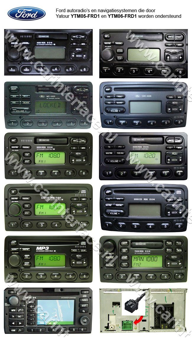 Car mp3 interface for ford 12-pin #4