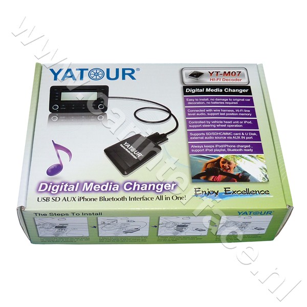Yatour USB, SD, iPod, iPhone, AUX ingang, MP3 interface / audio adapter voor Toyota Aygo, Citroën C1, Peugeot 107 autoradio's (YTM07-TOY3) Yatour USB, SD, iPod, iPhone, AUX ingang, MP3 interface / audio adapter voor Toyota Aygo, Citroën C1, Peugeot 107 autoradio's (YTM07-TOY3)